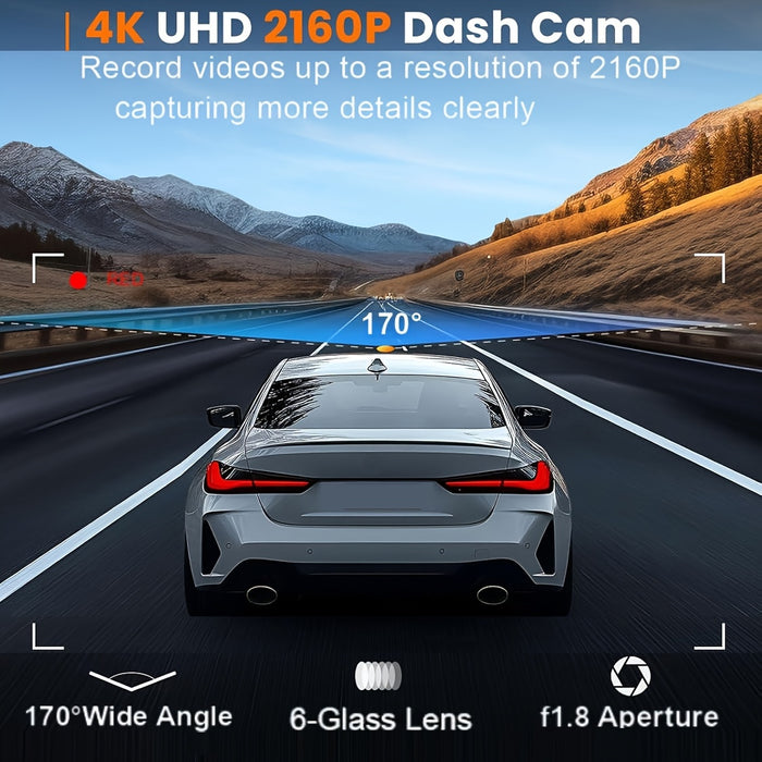 4K Ultra Dashcam – Slimme Beveiliging en Scherp Beeld tijdens Elke Rit
