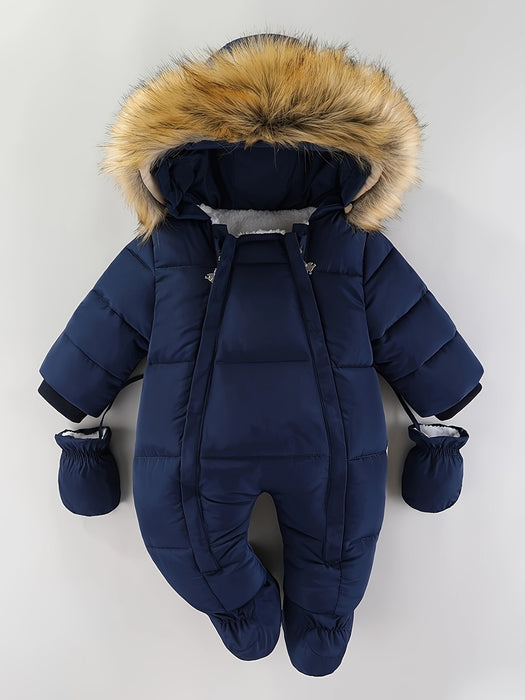 Frosty Baby Romper – Luxe Winter Jumpsuit met Capuchon voor de Koudere Maanden