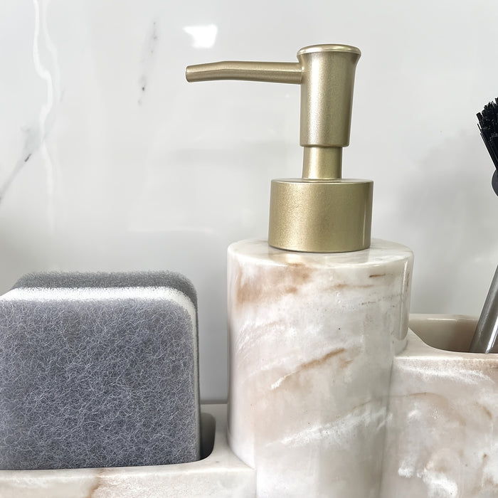 Kökstvålsdispenser med borste och svamphållare – Lyxigt och praktiskt