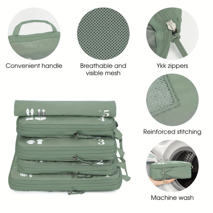 TravelSmart Compressie Reisorganizer Set – Efficiënte Bagageoplossing