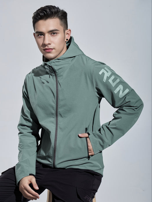 Sportieve Hooded Jacket voor Mannen – Ademend en Comfortabel voor Wandelen en Hardlopen