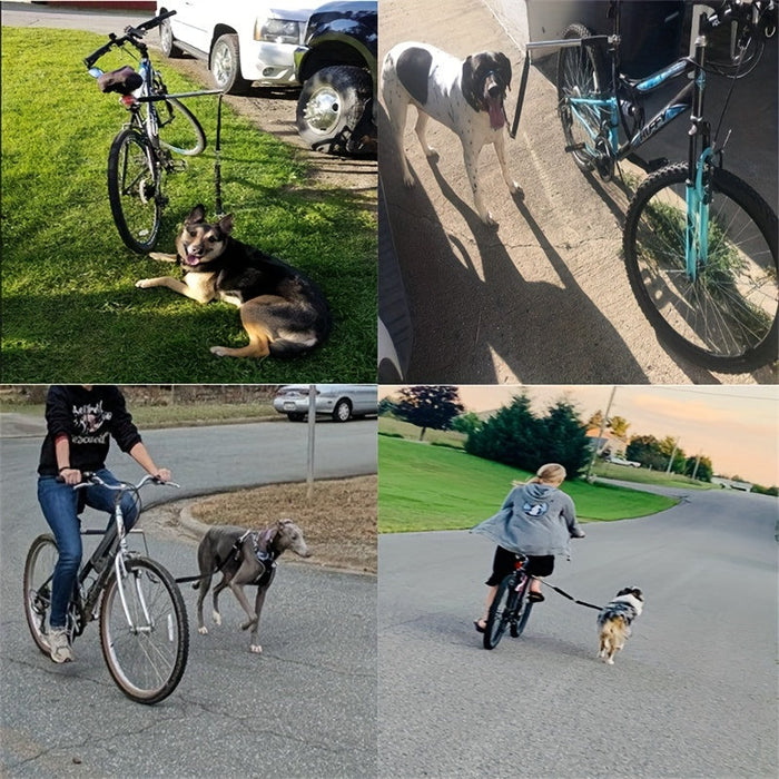 Fiets Hondenriem met Afneembare Kabel – Uitbreidbaar & Veiligheidsbuffer