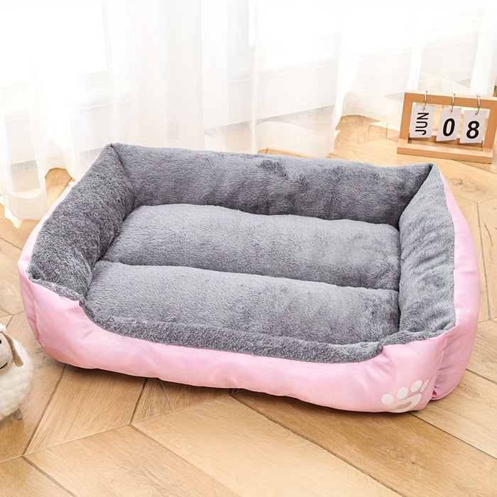 Suorakaiteen muotoinen polyesterinen koiranpeti pehmeällä täytteellä kaikille koirille