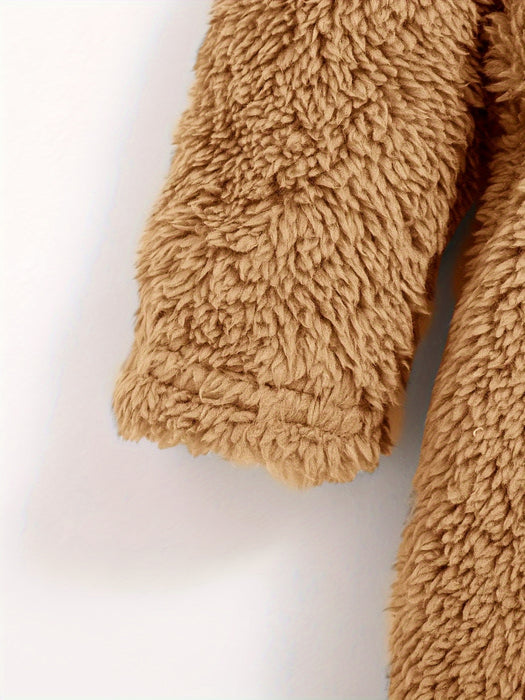 Baby badekåbe med hætte – Blød bamse-badekåbe til babyer og småbørn om vinteren