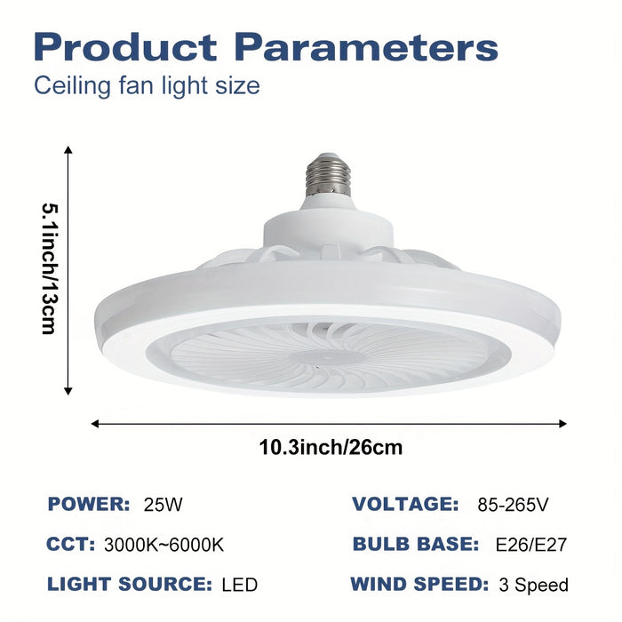 LED Slimme Ventilatorlamp – Dimbaar en Stil