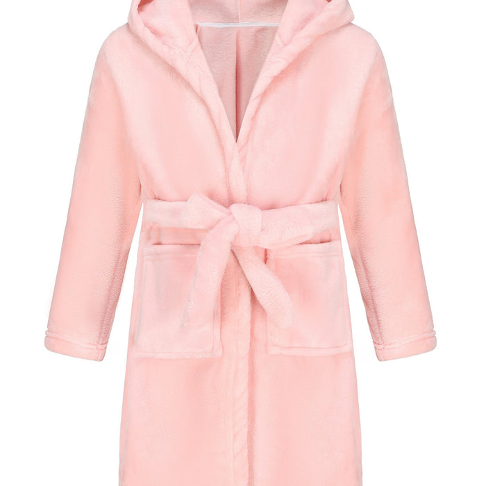 Børne badekåbe med hætte - Blød fleece badekåbe til piger med en behagelig pasform