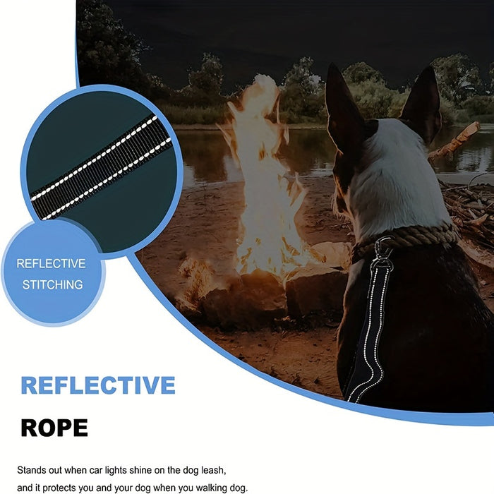 Verstelbare Bungee Hondenriem – Schokabsorberend en Reflecterend voor Grote Honden