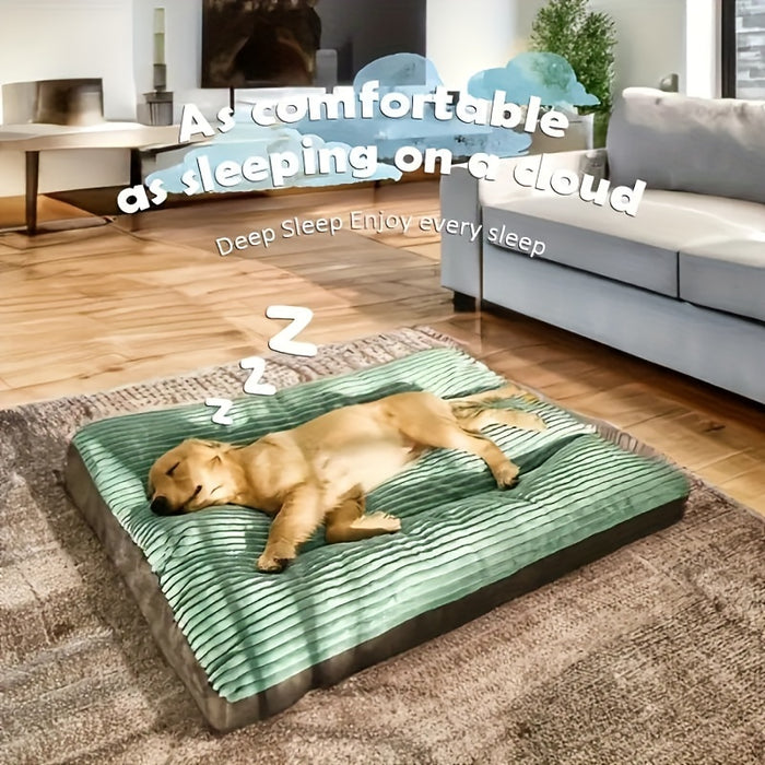Lit confortable pour chiens avec surface nervurée et dessous antidérapant