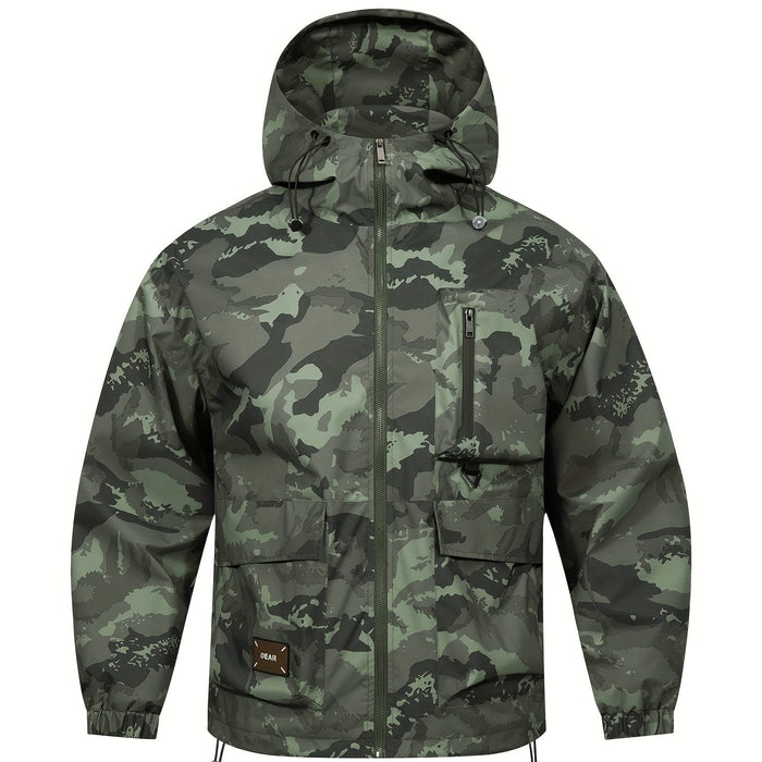 Heren jas met camouflagepatroon en capuchon – Casual en comfortabel