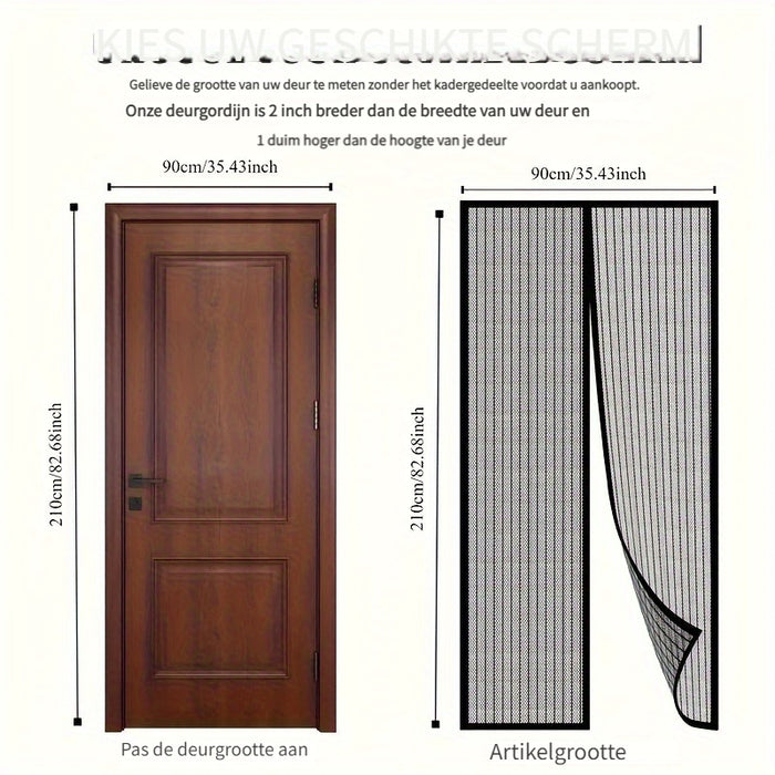Magnetisch Gaasgordijn – Frisse Lucht Zonder Insecten