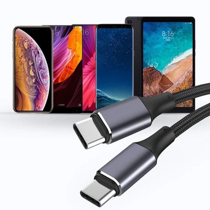 USB-C till USB-C snabbladdningskabel – 100W kraftfull och hållbar