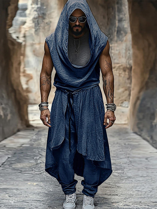 Stoere Mid-Length Heren Set – Mouwloos Vest en Baggy Broek