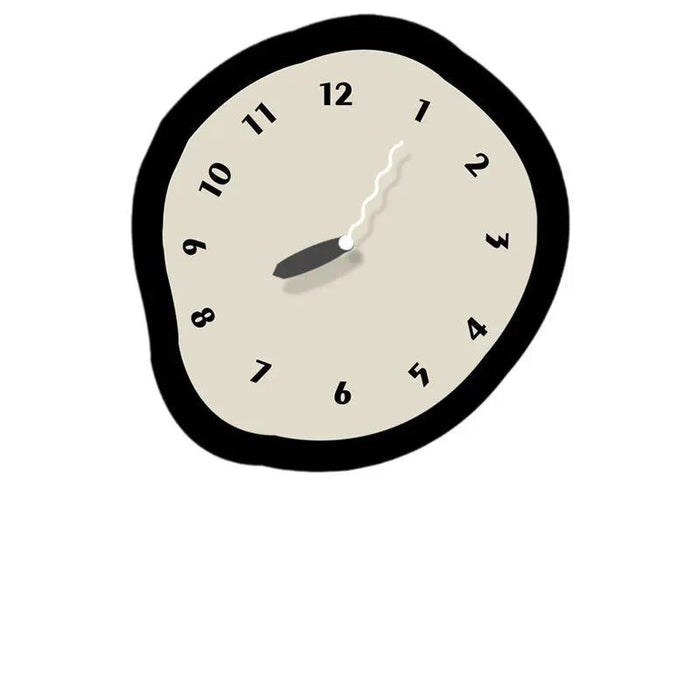Moderne Design Wandklok met Organische Vorm en Stil Uurwerk