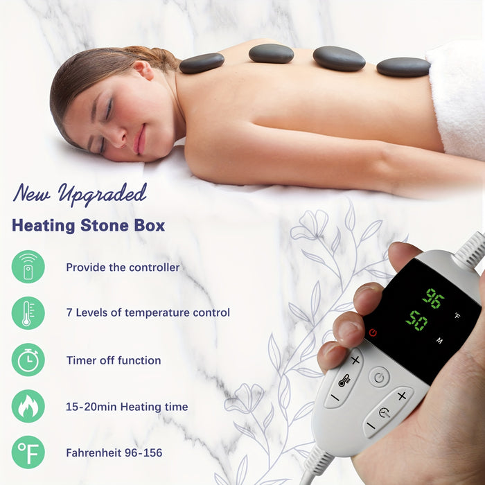 Professionele Hot Stone Massage Set – Compleet met Verwarming