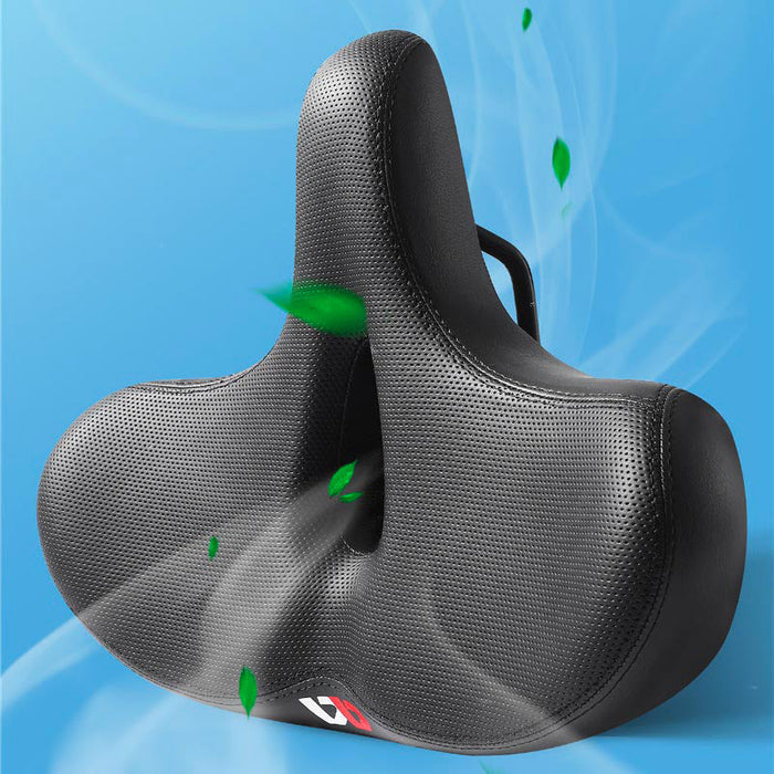 Extra Bred Bekväm Cykelsadel med Ergonomisk Design och Mjuk Fyllning