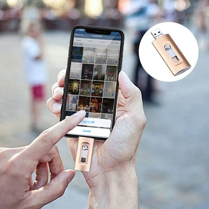 3-in-1 USB-muistitikku nopealla siirrolla ja laajalla yhteensopivuudella