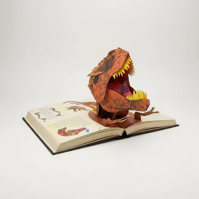 3D Pop Up-dinosauriebok med interaktiva sidor för barn Edu