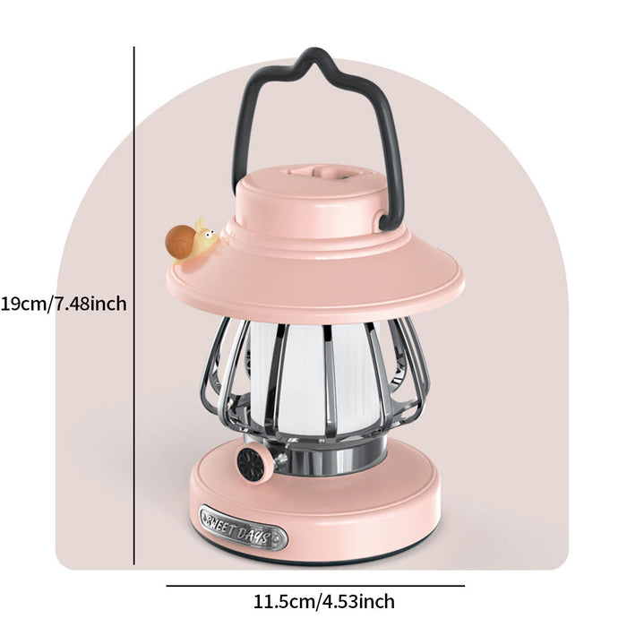 SnailGlow Draagbare Campinglamp – USB Oplaadbaar Nachtlampje