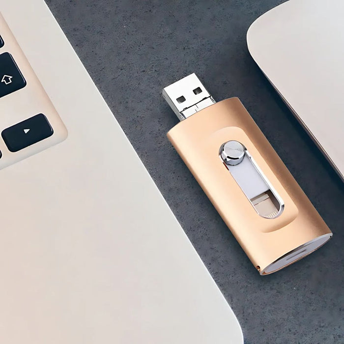 3-in-1 USB-muistitikku nopealla siirrolla ja laajalla yhteensopivuudella