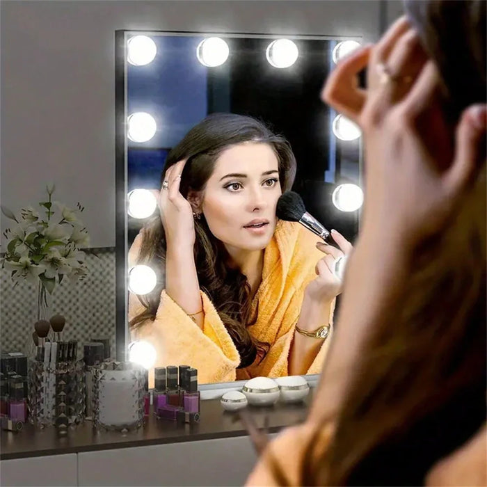 Dimbare LED Spiegelverlichting met Lichtbollen en Instelbare Make Up Verlichting