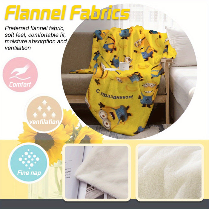 Minions Fleece Deken - Zachte & Warme Flanel Deken voor Kinderen