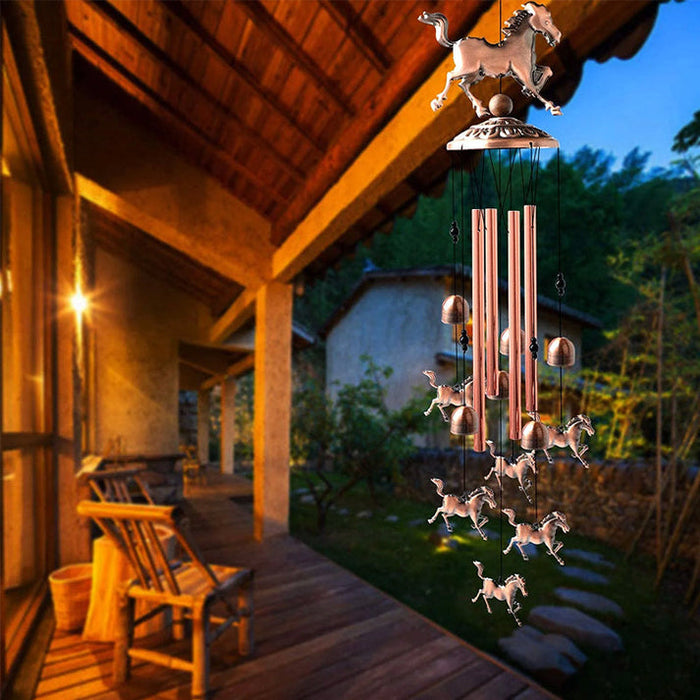 Decoratieve Windgong met Paardenfiguren voor Rustgevende Tuin en Balkon
