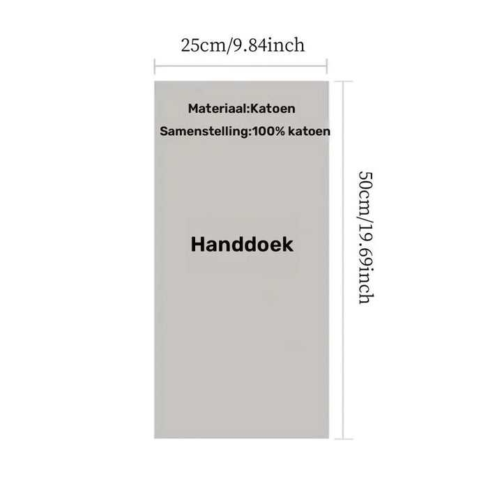 Schattige Cartoon Geborduurde Kleine Handdoeken – Zachte Katoenen Set van 4