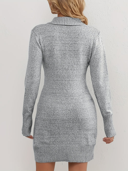 Chloe Knopen Trui Jurk - Elegant en Comfortabel voor de Herfst en Winter