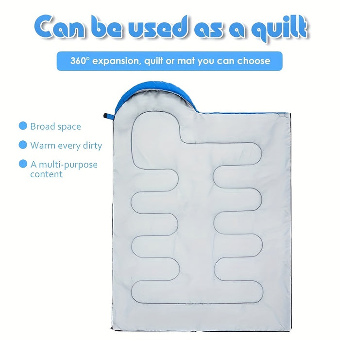 Warme Slaapzak met Capuchon – Perfect voor Kamperen en Winterse Avonturen