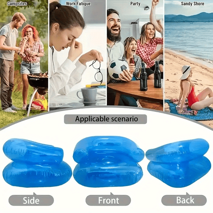 Opblaasbare Lounge Stoel voor Volwassenen met Transparant Ontwerp en Comfort Kussen