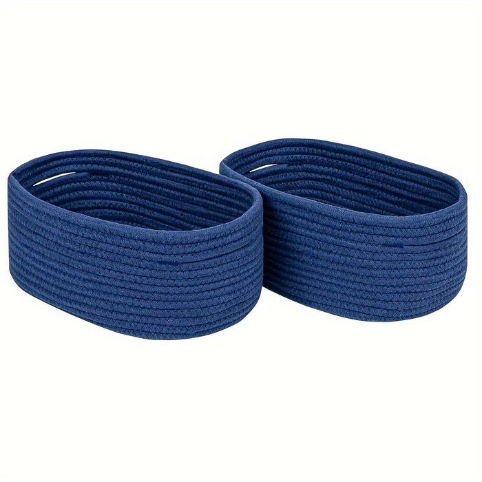 Cesto Portaoggetti Intrecciato Moderno per Armadio e Scrivania – Design Compatto e Elegante