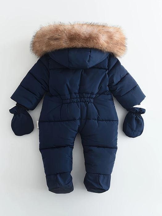 Frosty Baby Romper – Luxe Winter Jumpsuit met Capuchon voor de Koudere Maanden