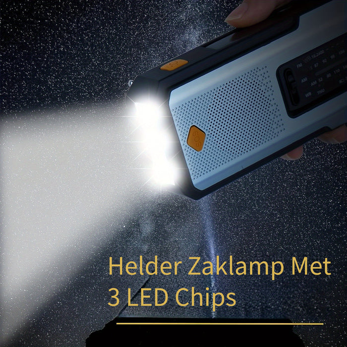 Daykit Draagbare AM/FM Radio – Met Zonnepaneel en Zaklamp