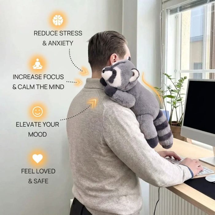 Pehmeä eläinpehmo pitkällä muodolla mukavuuteen ja rentoutumiseen