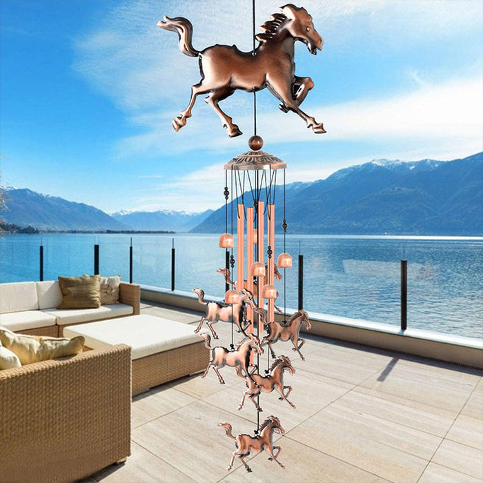 Decoratieve Windgong met Paardenfiguren voor Rustgevende Tuin en Balkon
