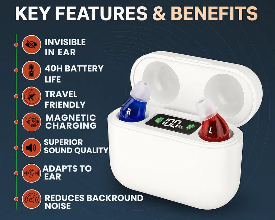 Oplaadbare Gehoorversterker – Onzichtbaar & Krachtig Geluid