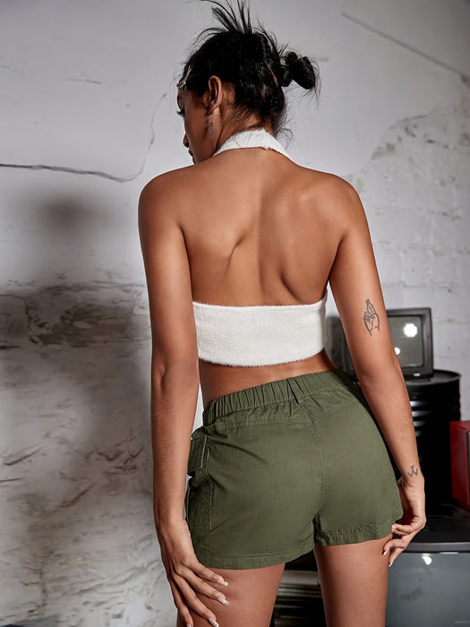 Casual Cargo Shorts met Elastische Taille – Comfortabel en Functioneel