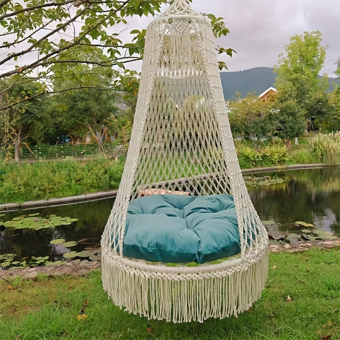 BohoSwing Handgeweven Hangstoel – Relaxte Bohemian Vibes