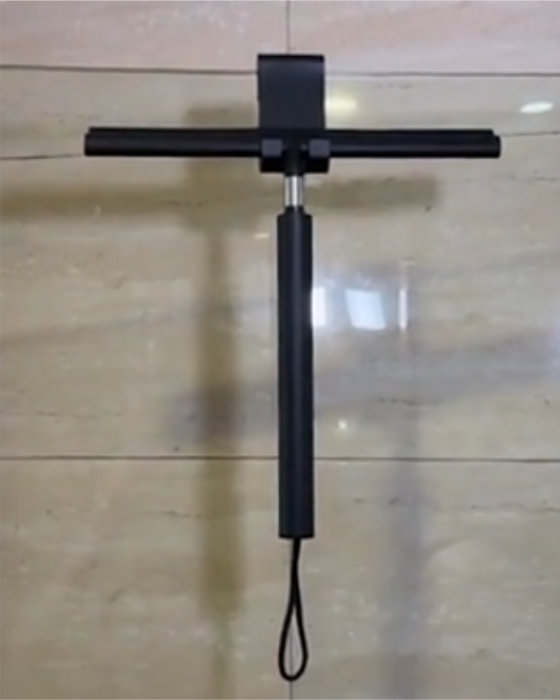 Teleskopisk bruseskraber med udtrækkeligt håndtag – til væg og gulv