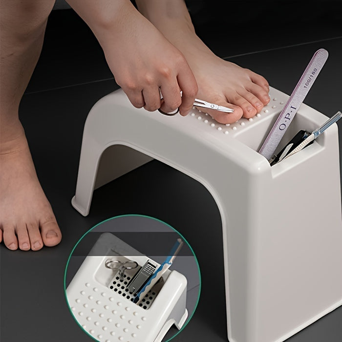 Compact Voetkrukje met Opbergruimte – Comfortabel en Functioneel