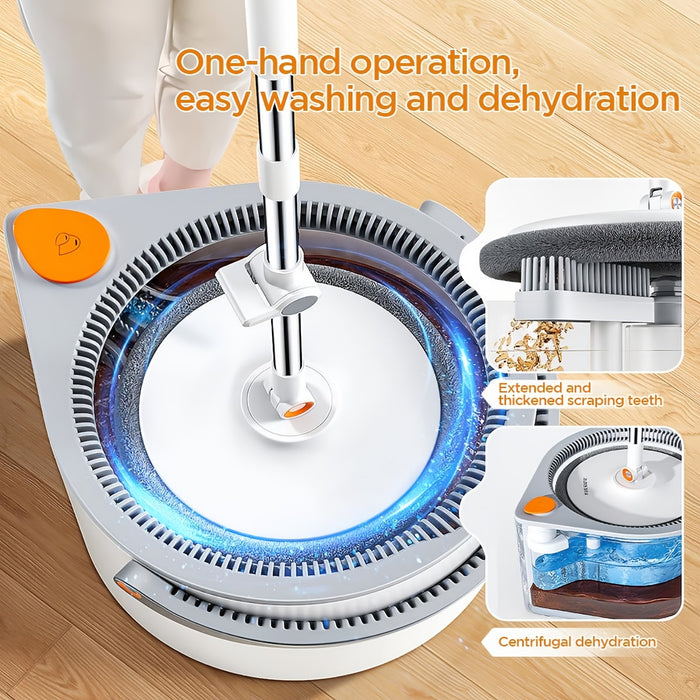 FlexiClean Spin Mop Set – Handsfree, Verstelbaar en Efficiënt Schoonmaken