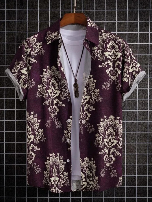 TropicWave Palmprint Overhemd – Fris en Stijlvol voor Heren