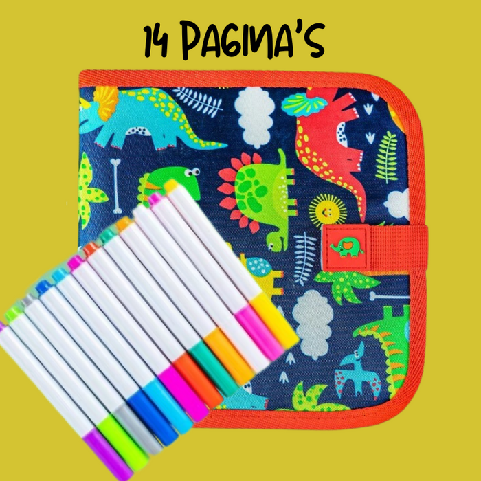 Dino Tekenboek – Herbruikbaar Tekenplezier voor Kinderen