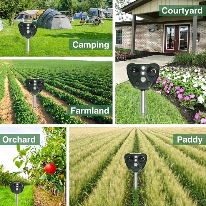 Solar Ultrasoon Vogelverjager – Draadloos en Weerbestendig voor Buiten