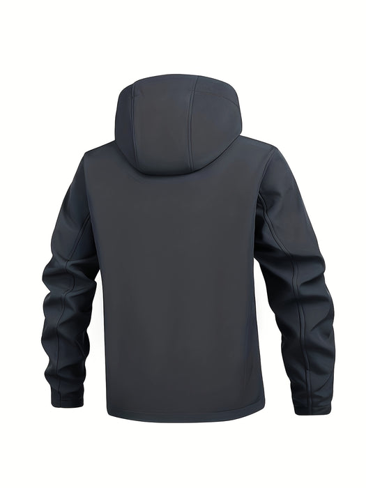Heren outdoor softshell jas met capuchon – Sneldrogend en windwerend
