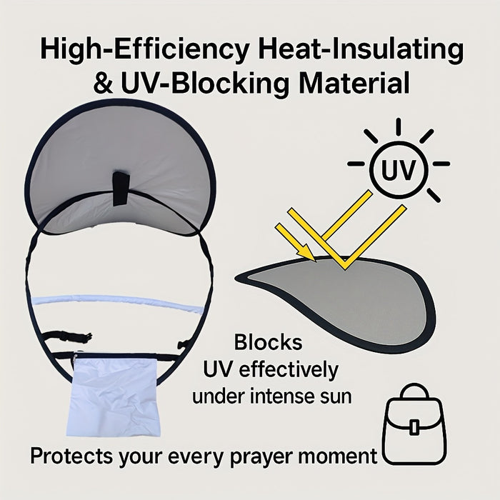 Ergonomische Draagbare Gebedshoed – UV Bescherming met Verstelbare Bandjes
