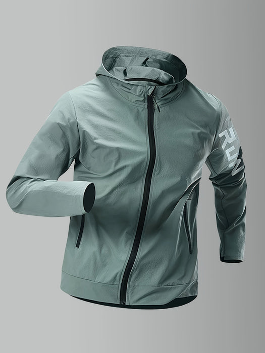 Sportieve Hooded Jacket voor Mannen – Ademend en Comfortabel voor Wandelen en Hardlopen