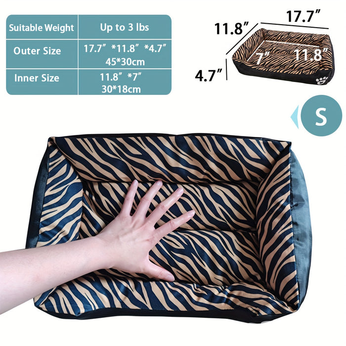 Suorakaiteen muotoinen polyesterinen koiranpeti pehmeällä täytteellä kaikille koirille