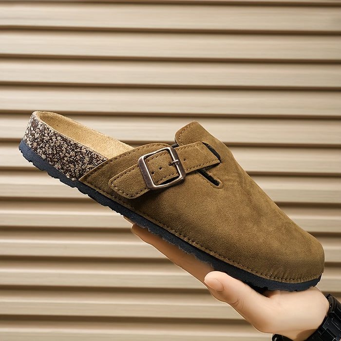 Unisex Slip-on Faux Suède Muiltjes – Lichtgewicht en Comfortabel met Kurken Zool