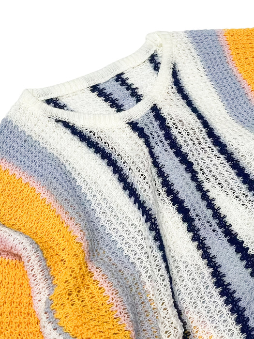 Casual Strepen Gebreide Trui – Comfortabel en Luchtig